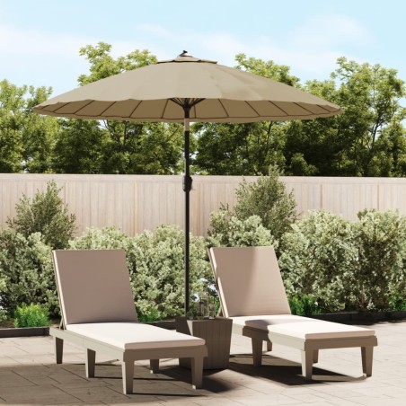vidaXL Sonnenschirm mit Aluminium-Mast 270 cm Taupe