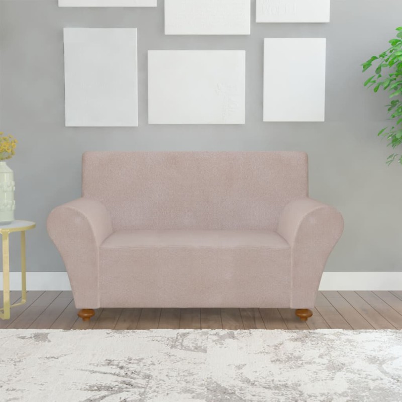 vidaXL Stretch-Sofahusse Beige Polyester-Jersey vidaXL Stretch-Sofahusse Beige Polyester-Jersey