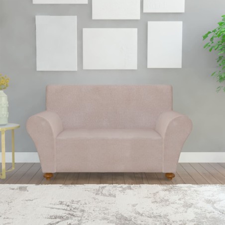 vidaXL Stretch-Sofahusse Beige Polyester-Jersey