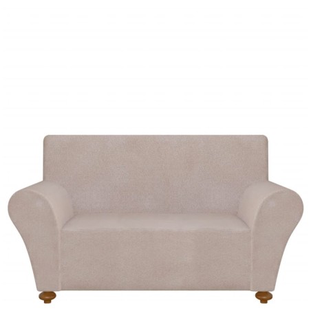 vidaXL Stretch-Sofahusse Beige Polyester-Jersey