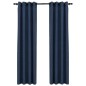 vidaXL Verdunkelungsvorhänge Ösen Leinenoptik 2 Stk. Blau 140x225 cm vidaXL Verdunkelungsvorhänge Ösen Leinenoptik 2 Stk. Blau 140x225 cm