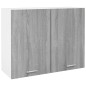vidaXL Hängeschrank Grau Sonoma 80x31x60 cm Holzwerkstoff vidaXL Hängeschrank Grau Sonoma 80x31x60 cm Holzwerkstoff