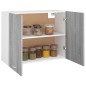 vidaXL Hängeschrank Grau Sonoma 80x31x60 cm Holzwerkstoff vidaXL Hängeschrank Grau Sonoma 80x31x60 cm Holzwerkstoff
