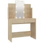 vidaXL Schminktisch mit LED Sonoma-Eiche 96x40x142 cm vidaXL Schminktisch mit LED Sonoma-Eiche 96x40x142 cm