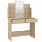 vidaXL Schminktisch mit LED Sonoma-Eiche 96x40x142 cm vidaXL Schminktisch mit LED Sonoma-Eiche 96x40x142 cm