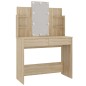vidaXL Schminktisch mit LED Sonoma-Eiche 96x40x142 cm vidaXL Schminktisch mit LED Sonoma-Eiche 96x40x142 cm