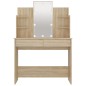 vidaXL Schminktisch mit LED Sonoma-Eiche 96x40x142 cm vidaXL Schminktisch mit LED Sonoma-Eiche 96x40x142 cm