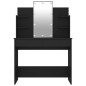 vidaXL Schminktisch mit LED Schwarz 96x40x142 cm