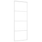 vidaXL Schiebetür ESG-Mattglas und Aluminium 76x205 cm Weiß vidaXL Schiebetür ESG-Mattglas und Aluminium 76x205 cm Weiß