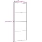 vidaXL Schiebetür ESG-Mattglas und Aluminium 76x205 cm Weiß vidaXL Schiebetür ESG-Mattglas und Aluminium 76x205 cm Weiß