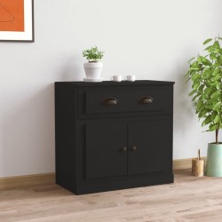 vidaXL Sideboard Schwarz 70x35,5x67,5 cm Holzwerkstoff