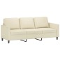 vidaXL 4-tlg. Sofagarnitur mit Kissen Creme Kunstleder vidaXL 4-tlg. Sofagarnitur mit Kissen Creme Kunstleder
