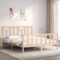 vidaXL Massivholzbett mit Kopfteil 160x200 cm vidaXL Massivholzbett mit Kopfteil 160x200 cm