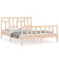 vidaXL Massivholzbett mit Kopfteil 160x200 cm vidaXL Massivholzbett mit Kopfteil 160x200 cm