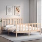 vidaXL Massivholzbett mit Kopfteil 160x200 cm vidaXL Massivholzbett mit Kopfteil 160x200 cm