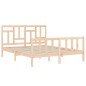vidaXL Massivholzbett mit Kopfteil 160x200 cm vidaXL Massivholzbett mit Kopfteil 160x200 cm