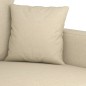 vidaXL 3-tlg. Sofagarnitur mit Kissen Creme Stoff vidaXL 3-tlg. Sofagarnitur mit Kissen Creme Stoff