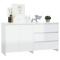 vidaXL 2-tlg. Sideboard Hochglanz-Weiß Holzwerkstoff vidaXL 2-tlg. Sideboard Hochglanz-Weiß Holzwerkstoff