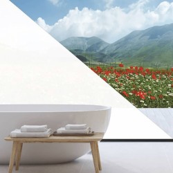 Easyprotec Fensterfolie Permanent Haftend Matt 90x250 cm Weiß
