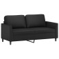 vidaXL 2-Sitzer-Sofa Schwarz 140 cm Kunstleder vidaXL 2-Sitzer-Sofa Schwarz 140 cm Kunstleder