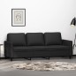 vidaXL 3-Sitzer-Sofa Schwarz 180 cm Kunstleder vidaXL 3-Sitzer-Sofa Schwarz 180 cm Kunstleder