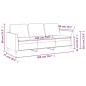 vidaXL 3-Sitzer-Sofa Schwarz 180 cm Kunstleder vidaXL 3-Sitzer-Sofa Schwarz 180 cm Kunstleder