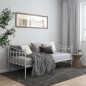 vidaXL Schlafsofa Bettgestell Weiß Metall 90x200 cm vidaXL Schlafsofa Bettgestell Weiß Metall 90x200 cm