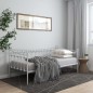 vidaXL Schlafsofa Bettgestell Weiß Metall 90x200 cm vidaXL Schlafsofa Bettgestell Weiß Metall 90x200 cm