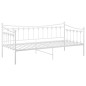 vidaXL Schlafsofa Bettgestell Weiß Metall 90x200 cm vidaXL Schlafsofa Bettgestell Weiß Metall 90x200 cm