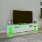 vidaXL TV-Schrank mit LED-Leuchten Hochglanz-Weiß 200x36,5x40 cm vidaXL TV-Schrank mit LED-Leuchten Hochglanz-Weiß 200x36,5x40 cm