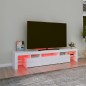 vidaXL TV-Schrank mit LED-Leuchten Hochglanz-Weiß 200x36,5x40 cm vidaXL TV-Schrank mit LED-Leuchten Hochglanz-Weiß 200x36,5x40 cm