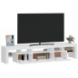 vidaXL TV-Schrank mit LED-Leuchten Hochglanz-Weiß 200x36,5x40 cm vidaXL TV-Schrank mit LED-Leuchten Hochglanz-Weiß 200x36,5x40 cm