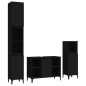vidaXL 3-tlg. Badmöbel-Set Schwarz Holzwerkstoff vidaXL 3-tlg. Badmöbel-Set Schwarz Holzwerkstoff