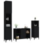 vidaXL 3-tlg. Badmöbel-Set Schwarz Holzwerkstoff vidaXL 3-tlg. Badmöbel-Set Schwarz Holzwerkstoff