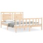 vidaXL Massivholzbett mit Kopfteil 160x200 cm vidaXL Massivholzbett mit Kopfteil 160x200 cm