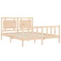 vidaXL Massivholzbett mit Kopfteil 160x200 cm vidaXL Massivholzbett mit Kopfteil 160x200 cm
