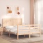 vidaXL Massivholzbett mit Kopfteil 140x190 cm vidaXL Massivholzbett mit Kopfteil 140x190 cm
