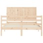 vidaXL Massivholzbett mit Kopfteil 140x190 cm vidaXL Massivholzbett mit Kopfteil 140x190 cm