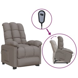 vidaXL Aufstehsessel Taupe Stoff