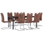 9-tlg. Essgruppe Wildleder-Optik Braun 9-tlg. Essgruppe Wildleder-Optik Braun