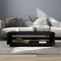 vidaXL Couchtisch Schwarz 110x50x33,5 cm Kiefer Massivholz vidaXL Couchtisch Schwarz 110x50x33,5 cm Kiefer Massivholz