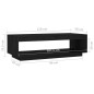 vidaXL Couchtisch Schwarz 110x50x33,5 cm Kiefer Massivholz vidaXL Couchtisch Schwarz 110x50x33,5 cm Kiefer Massivholz