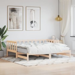 vidaXL Tagesbett Ausziehbar 90x190 cm Massivholz Kiefer