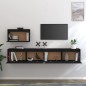 vidaXL TV-Schränke 3 Stk. Schwarz Massivholz Kiefer vidaXL TV-Schränke 3 Stk. Schwarz Massivholz Kiefer