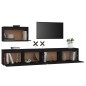 vidaXL TV-Schränke 3 Stk. Schwarz Massivholz Kiefer vidaXL TV-Schränke 3 Stk. Schwarz Massivholz Kiefer