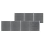 vidaXL Gartenzaun WPC 1218x186 cm Grau vidaXL Gartenzaun WPC 1218x186 cm Grau