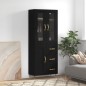 vidaXL Highboard Schwarz 69,5x34x180 cm Holzwerkstoff vidaXL Highboard Schwarz 69,5x34x180 cm Holzwerkstoff