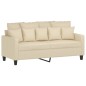 vidaXL 2-Sitzer-Sofa Creme 140 cm Stoff vidaXL 2-Sitzer-Sofa Creme 140 cm Stoff