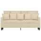 vidaXL 2-Sitzer-Sofa Creme 140 cm Stoff vidaXL 2-Sitzer-Sofa Creme 140 cm Stoff