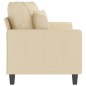 vidaXL 2-Sitzer-Sofa Creme 140 cm Stoff vidaXL 2-Sitzer-Sofa Creme 140 cm Stoff